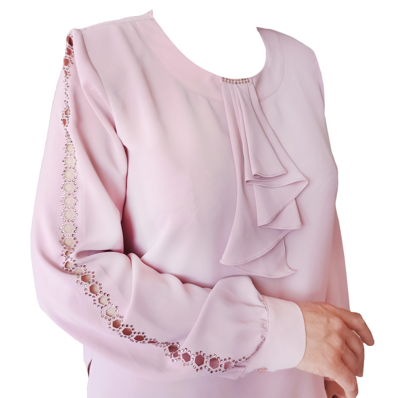 بلوز آستین بلند زنانه فومانتا مدل نگین دار ترک 150