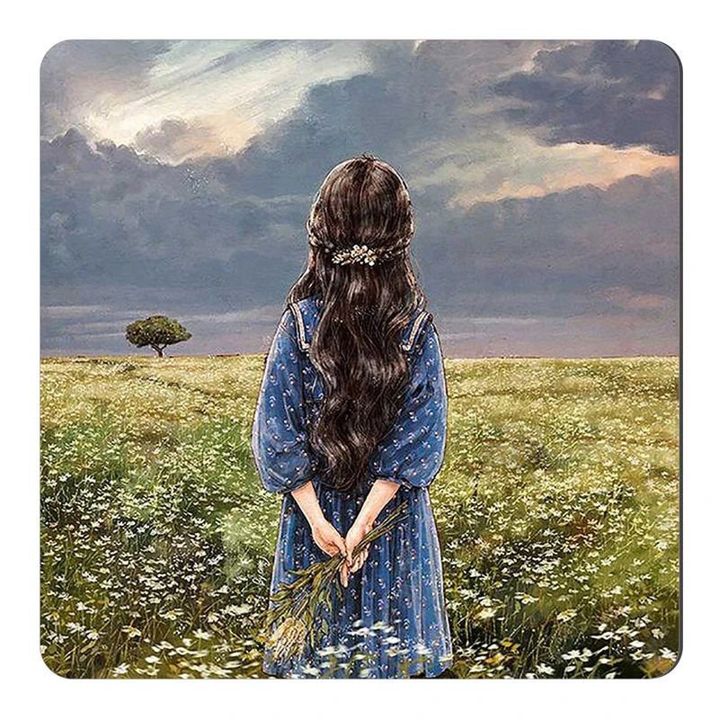  مگنت طرح دختر در دشت سرسبز کد wmg2268