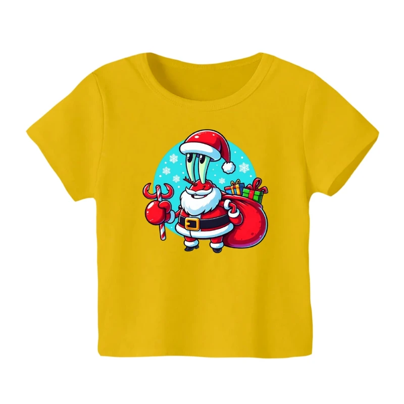 تی شرت آستین کوتاه بچگانه مدل آقای خرچنگ بابانوئل