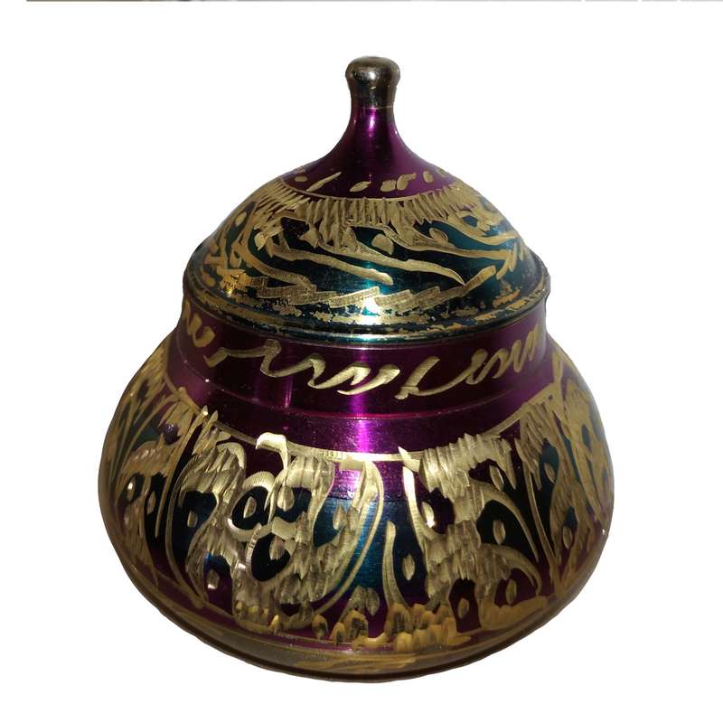 قندان مسی قلم کاری کد 102