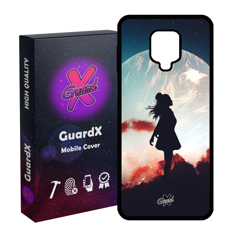 کاور گارد ایکس طرح دختر مدل Glass10195 مناسب برای گوشی موبایل شیائومی Redmi Note 9S / Note 9 Pro / Note 9 Pro Max