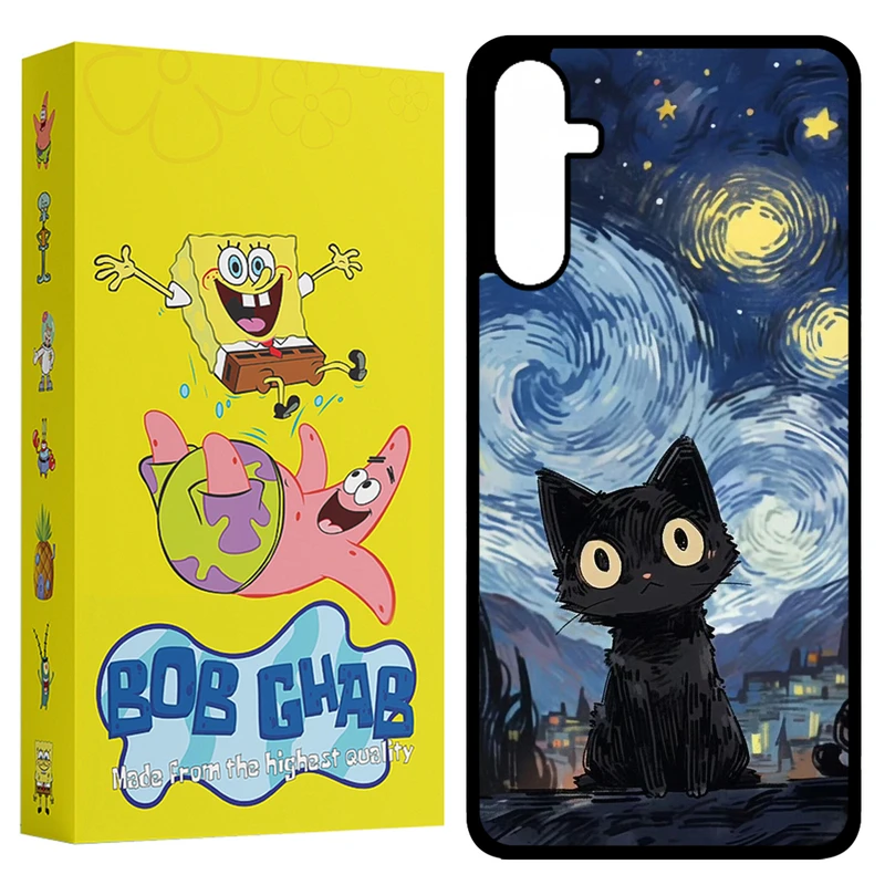 کاور باب قاب طرح گربه مدل BCPA34 مناسب برای گوشی موبایل سامسونگ Galaxy A34 5G