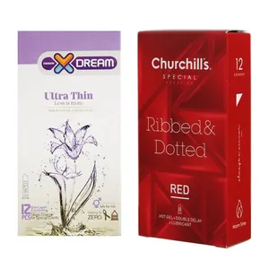 کاندوم چرچیلز مدل Hot Gel بسته 12 عددی به همراه کاندوم ایکس دریم مدل Ultra Thin بسته 12 عددی