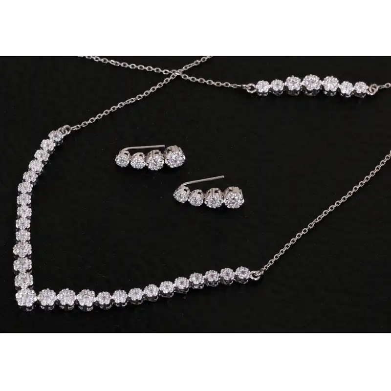 نیم ست نقره زنانه مدل GTA-645