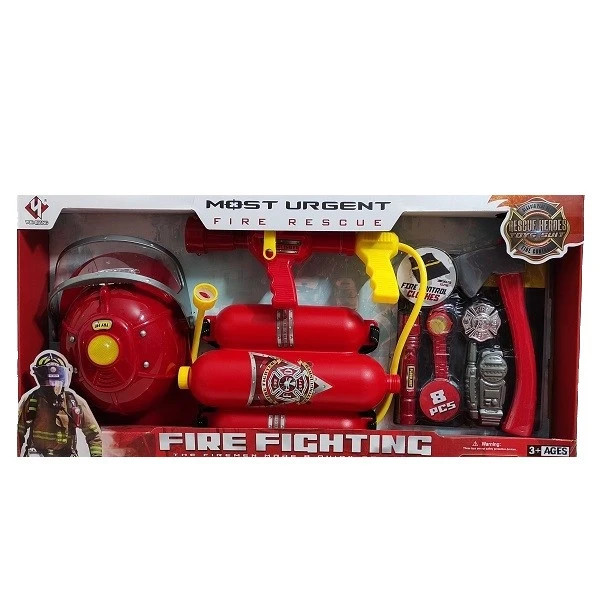ست اسباب بازی لوازم آتش نشانی ناب سل مدل آب پاش ،کلاه، چکش و ابزار کدFIRE FIGHTING TOOL SET NAAB001 مجموعه 7 عددی