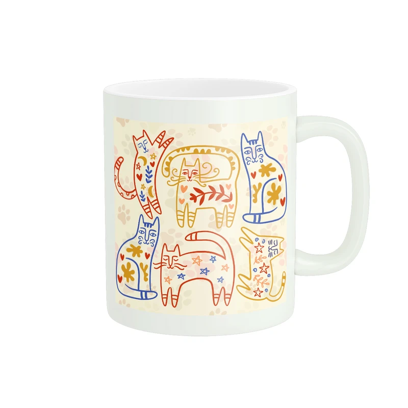 ماگ پاد آفرین طرح فانتزی مدل گربه کد 12