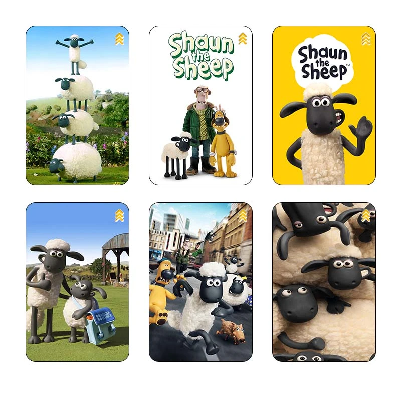 استيکر کارت کارنيکا طرح بره ناقلا shuan the sheep کد 53190 مجموعه 6 عددی