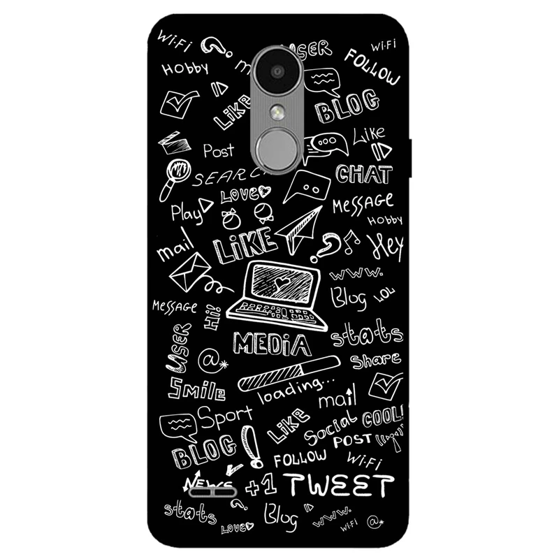 کاور مگافون طرح رسانه های اجتماعی مدل 1898 مناسب برای گوشی موبایل ال جی K10 2017