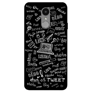 Megafone Social Media 1898 Cover For LG K10 2018 / K11 / K11 Plus