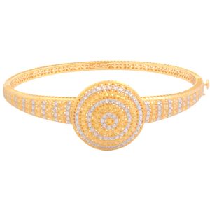 دستبند النگویی طلا 18 عیار زنانه طلای مستجابی مدل آوا تراش کد 12