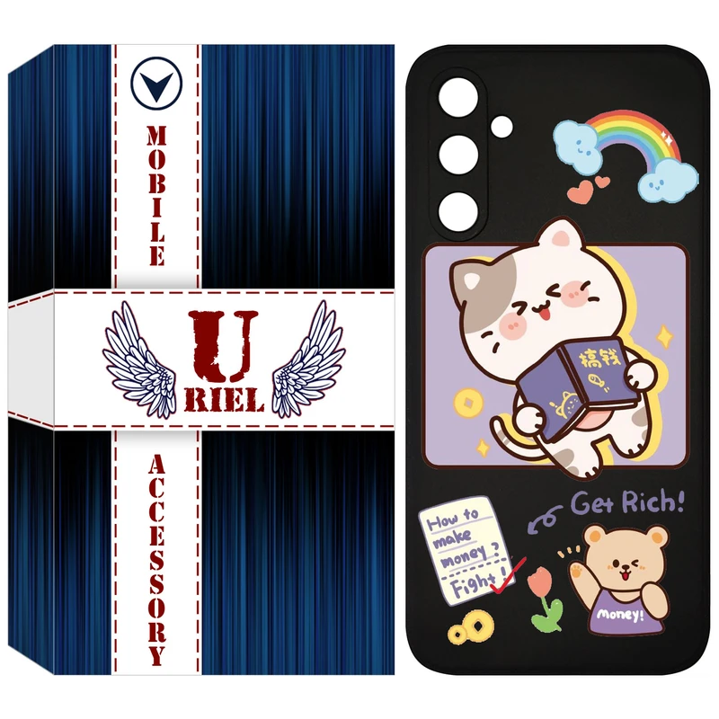 کاور یوریل مدل KSH کد 12 طرح گربه مناسب برای گوشی موبایل سامسونگ Galaxy A54