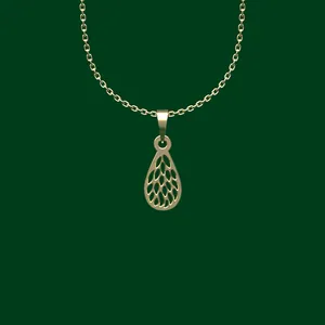 گردنبند طلا 18 عیار زنانه مدوپد مدل هندسی کد FF2-1-1213