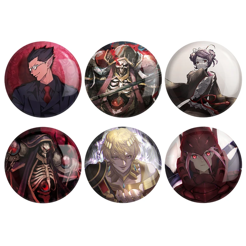 مگنت خندالو طرح انیمه اورلرد Overlord کد 1030A مجموعه 6 عددی