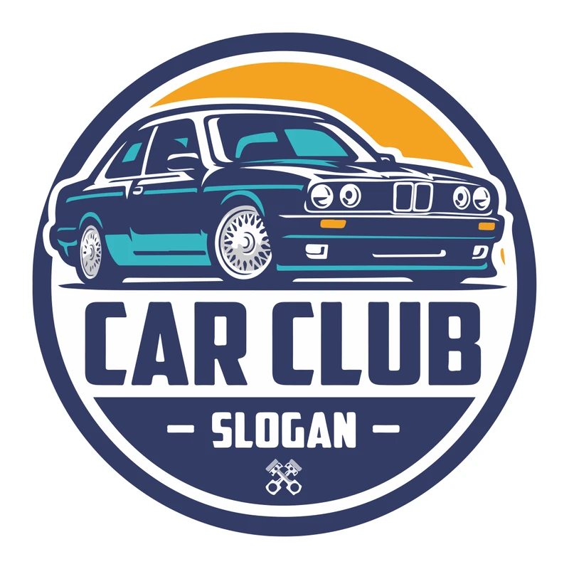 برچسب بدنه خودرو پویا مارکت طرح کلوپ ماشین کد 3788