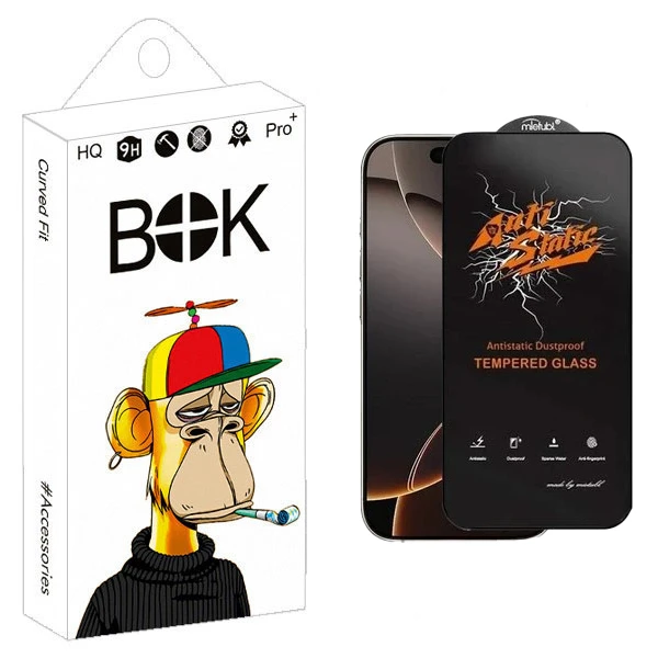 محافظ صفحه نمایش آنتی استاتیک بوک مدل AntiShock Plus مناسب برای گوشی موبایل اپل iPhone 16 Pro Max