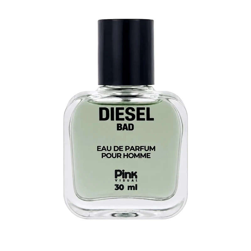 عطر جیبی مردانه پینک ویژوآل مدل Bad Diesel با رایحه تلخ و چوبی حجم 30 میلی‌لیتر
