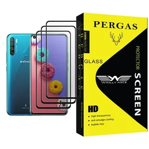Waily Nice Pergas Glass MIX003 Screen Protector For Infinix S5 Pack Of 3