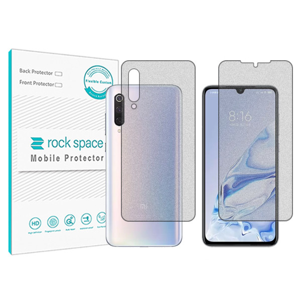 محافظ صفحه نمایش مات راک اسپیس مدل HyMTT مناسب برای گوشی موبایل شیائومی Mi 9 Pro 5G به همراه محافظ پشت