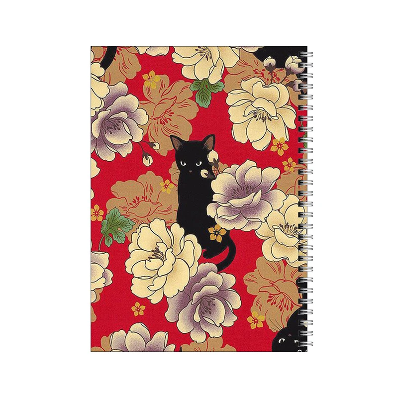 دفتر مشق 100 برگ بامبیلیپ طرح گل های چینی و گربه کد 6592522