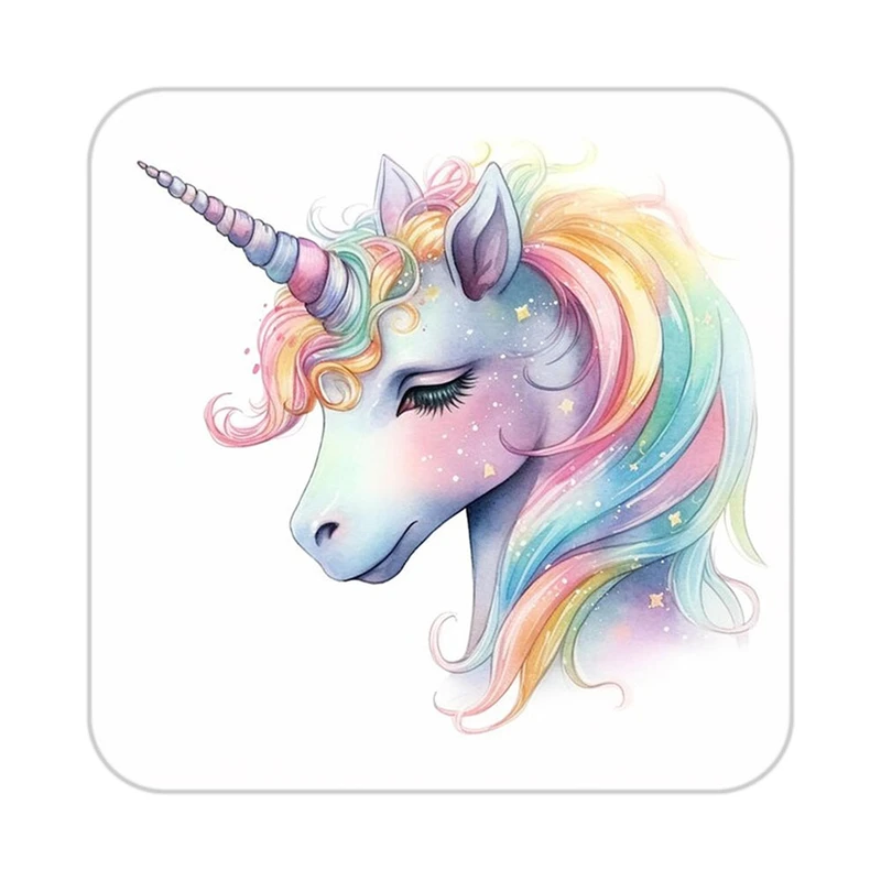 زیر لیوانی کاکتی طرح اسب تک شاخ و یونیکورن مدل mp33239