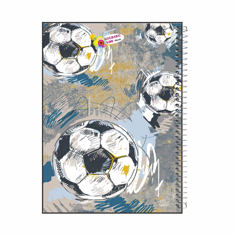 دفتر مشق 100 برگ گلبرگ مدل توپ فوتبال کد 1540