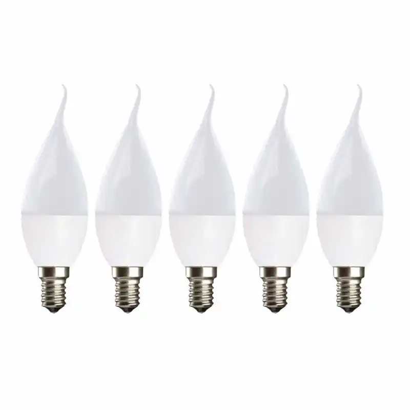 لامپ ال ای دی 7 وات مدل اشکی پایه E14 مجموعه 5 عددی