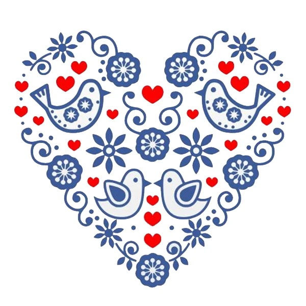 استیکر پارچه و لباس پاد آفرین طرح قلب کد 3321