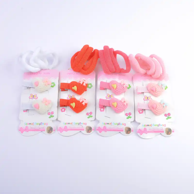 ست کش و گیره مو زنانه مدل قلب بسته 6 عددی