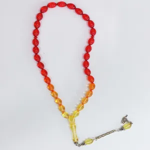 تسبیح مدل کهربا آتشین