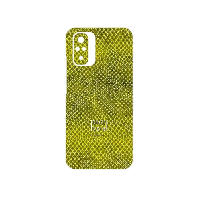 برچسب پوششی ماهوت مدل Yellow Snake Skin مناسب برای گوشی موبایل شیائومی Redmi Note 10s
