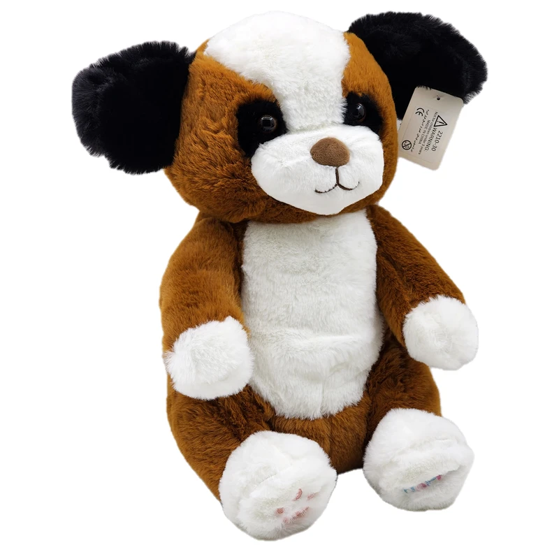 عروسک ناب سل مدل  پولیشی سگ تپل طرح happy ارتفاع 40 سانتی متر