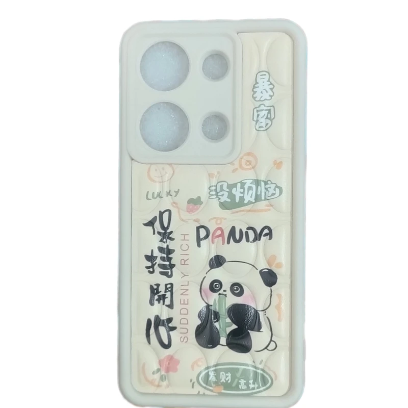 کاور قاب مدل پافری طرح PANDA مناسب برای گوشی موبایل شیائومی Note 13 pro 4G/Poco M6 pro/Note 14S /4G
