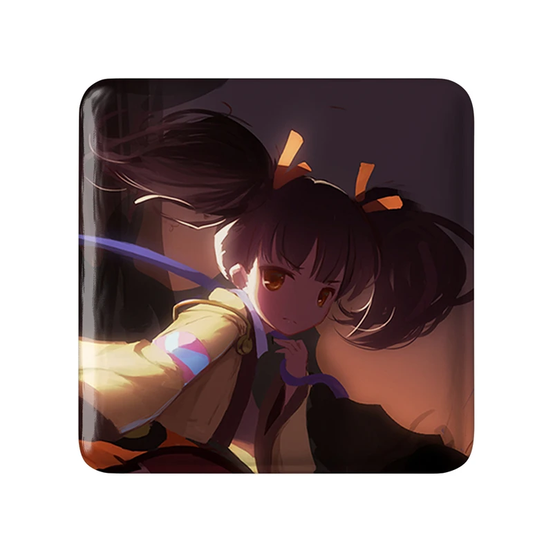 مگنت خندالو طرح مومی انیمه کابانری (Kabaneri) مدل مربعی کد 35964