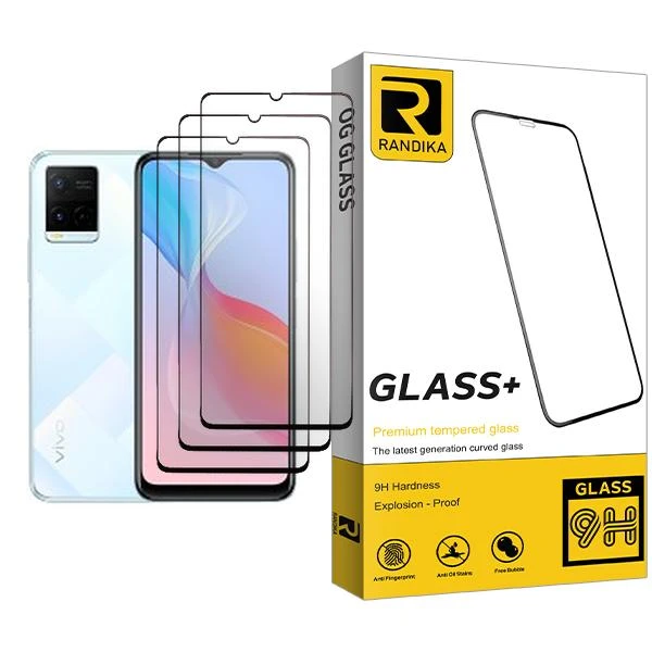 محافظ صفحه نمایش سرامیکی راندیکا مدل Randika Glass3 مناسب برای گوشی موبایل ویوو Y21 بسته سه عددی