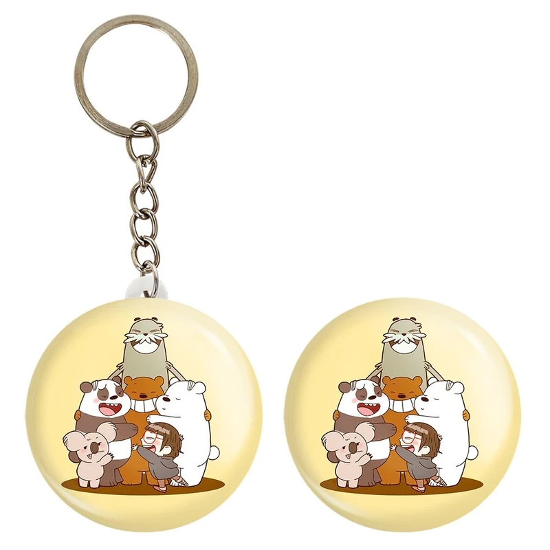 پیکسل خندالو مدل انیمیشن سه خرس کله پوک کد 27658 به همراه جاکلیدی