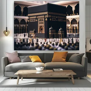 تابلو بوم طرح مخمل مکه مکرمه مدل مقدس کد BK24347