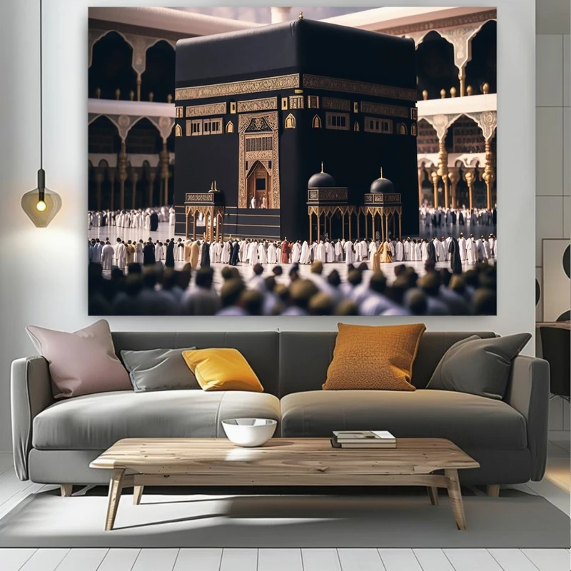 تابلو بوم طرح مخمل مکه مکرمه مدل مقدس کد BK24347