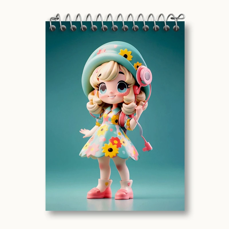 دفتر یادداشت 50 برگ خندالو مدل دخترانه کد 28815