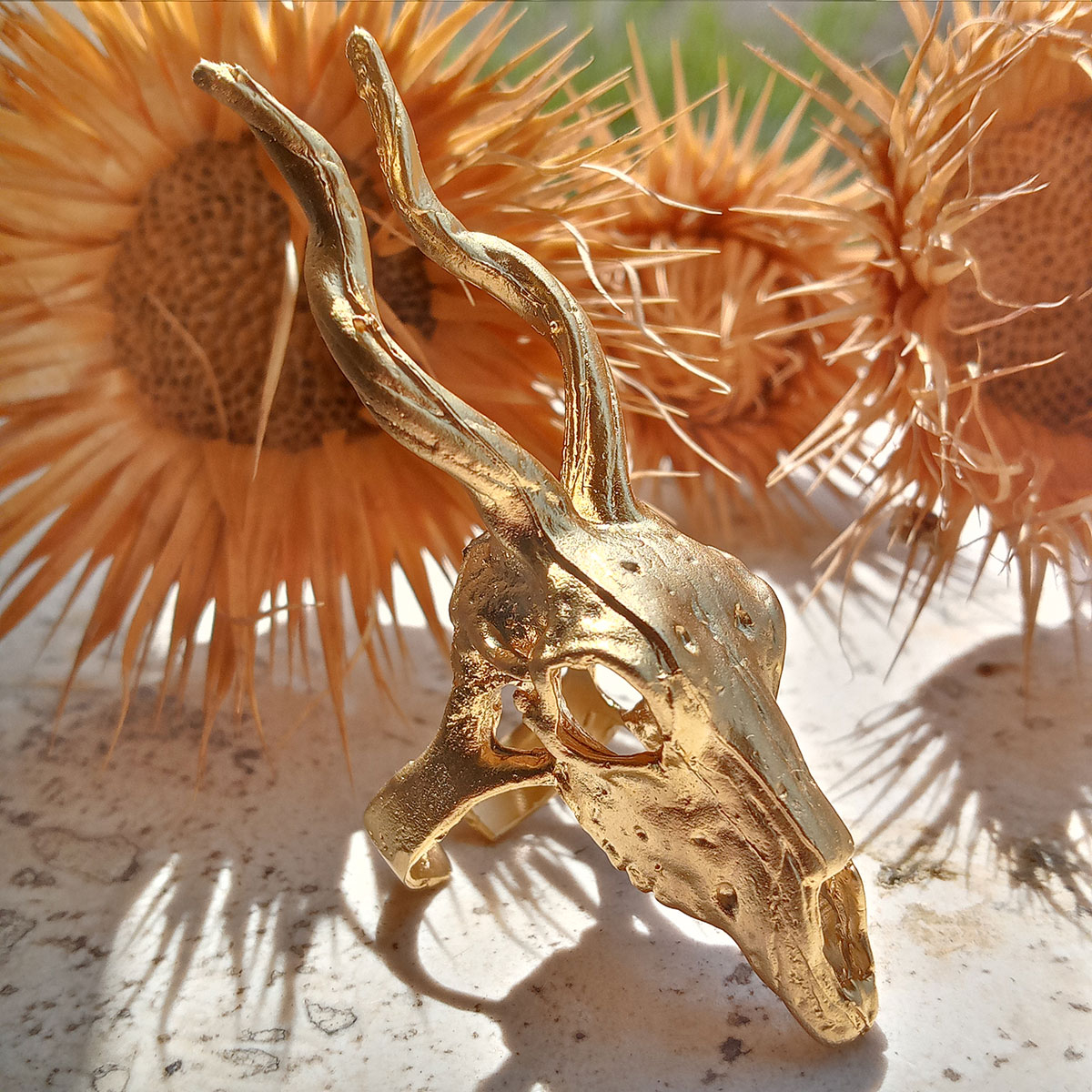 انگشتر مدل جمجمه گوزن کد 3-7