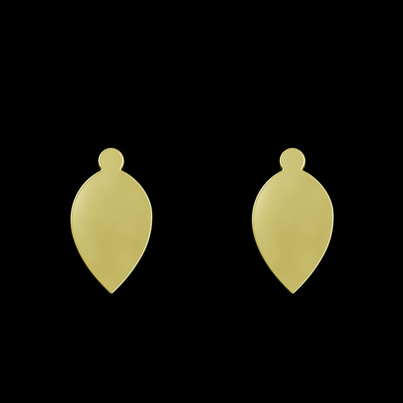 گوشواره طلا 18 عیار زنانه مدوپد مدل هندسی کد GA1-13835