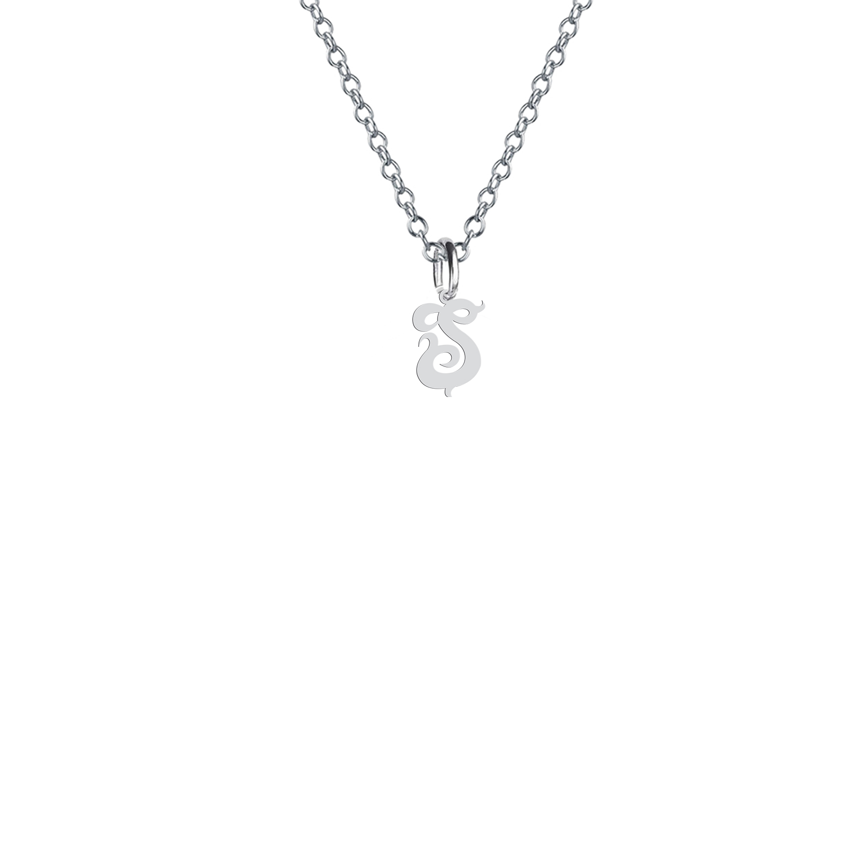 گردنبند هایکا طرح حرف S مدل s.ha2-801