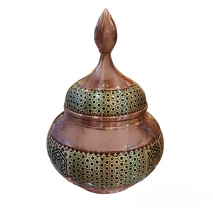 قندان خاتم کاری مسی کد 01