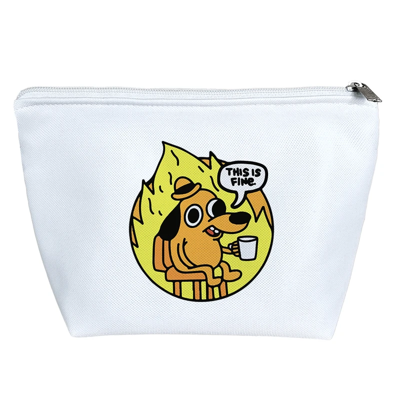 کیف لوازم آرایش دخترانه خندالو مدل This Is Fine کد 6961