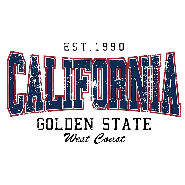 استیکر پارچه و لباس پاد آفرین طرح کالیفرنیا کد 4235