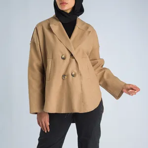 پالتو زنانه گردیه مدل 330107 رنگ کرم