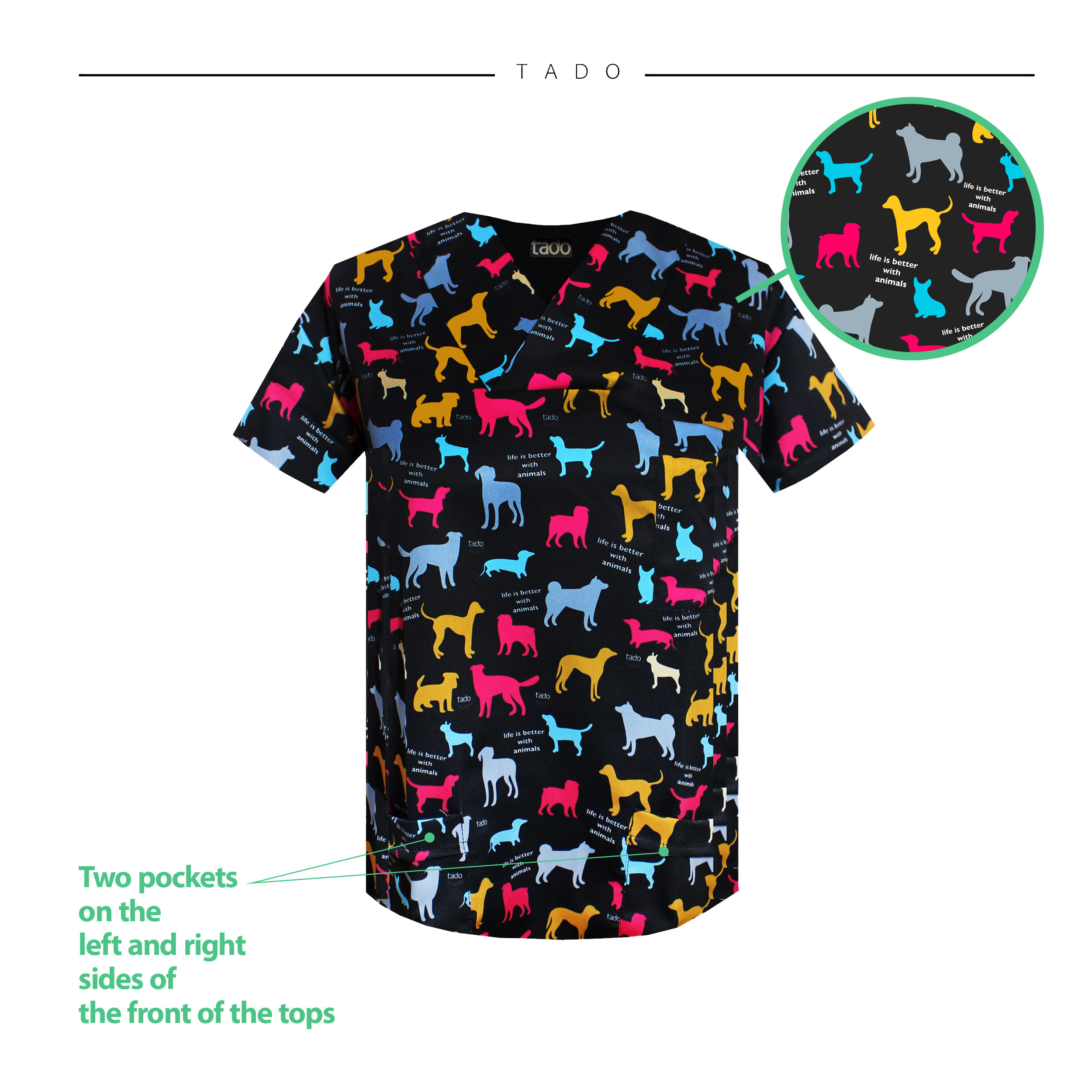 ست کلاه و روپوش پزشکی مردانه تادو مدل RO28