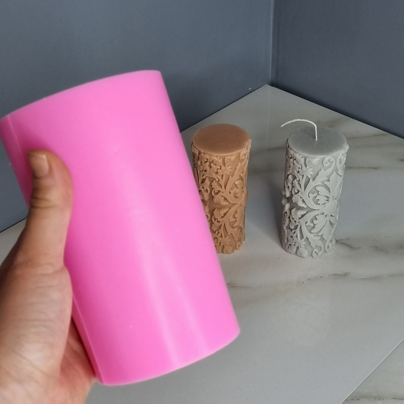 قالب شمع مدل استوانه منبت کد C 13CM