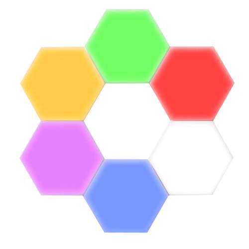 چراغ دیواری مدل پیکسل لایت بلوتوثی RGB بسته 6 عددی