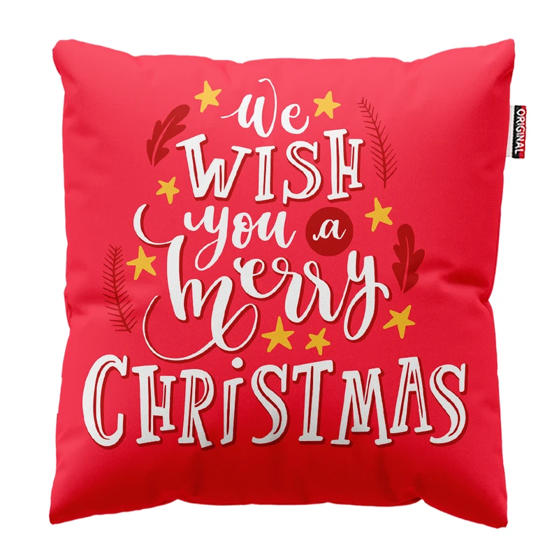 کوسن پاد آفرین مدل کریسمس مبارک کد PK402753 سایز 40*40 سانتی متر