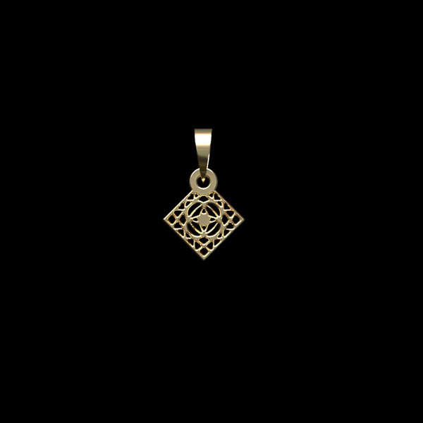 آویز گردنبند طلا 18 عیار زنانه مدوپد مدل لوزی کد PA1-10274